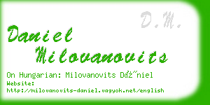 daniel milovanovits business card